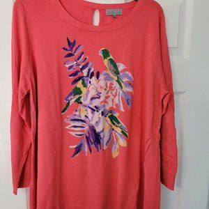 Joseph A sweater with cute parrot design Size L